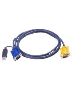 ATEN 2L-5202UP 1.8M USB KVM Kabel met 3 in 1 SPHD en ingebouwde PS/2 naar USB omzetter